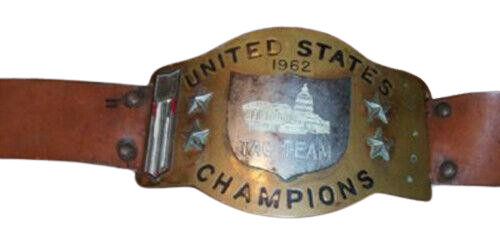WWWF United States Tag Team Championships Belt 1962 Mark Lewin Don Curtis NWA