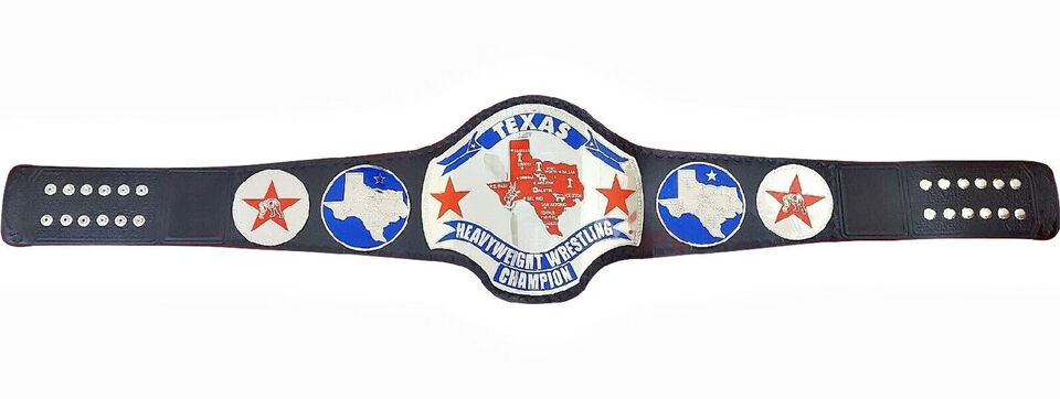 Texas Heavyweight Championship Wrestling Replica Title Belt 2mm Plate Adult Size