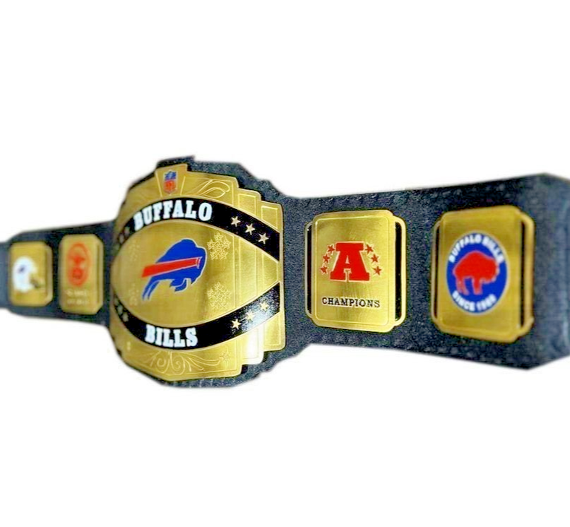 Buffalo Bills Super Bowls Championship Replica Title Belt Adult Size 2mm Brass