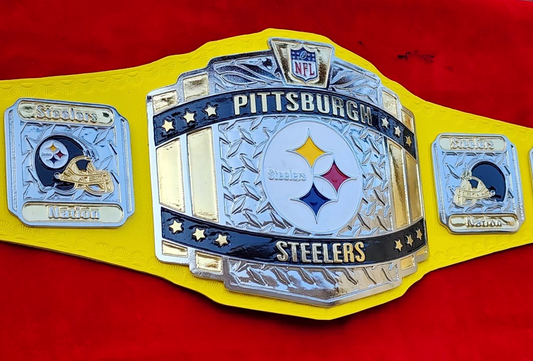 NFL Pittsburgh Steelers Super Bowl Championship Title Belt Replica Football