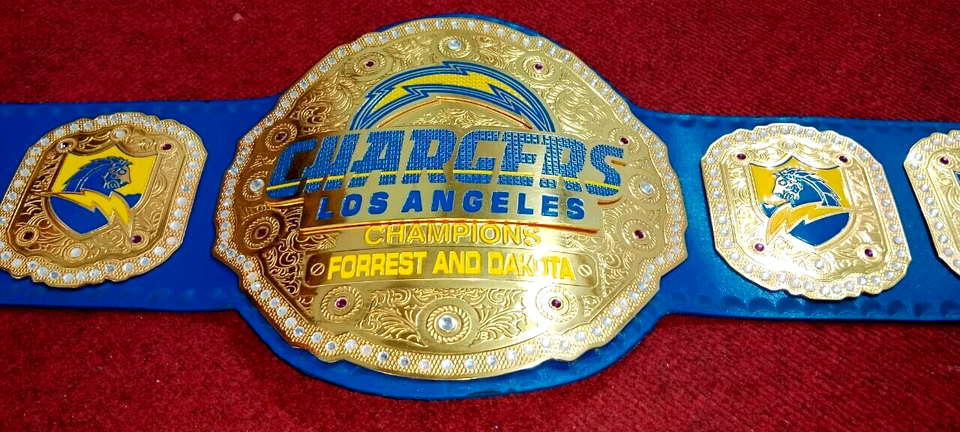 Los Angeles Chargers NFL championship belt 2MM Brass Metal Plates