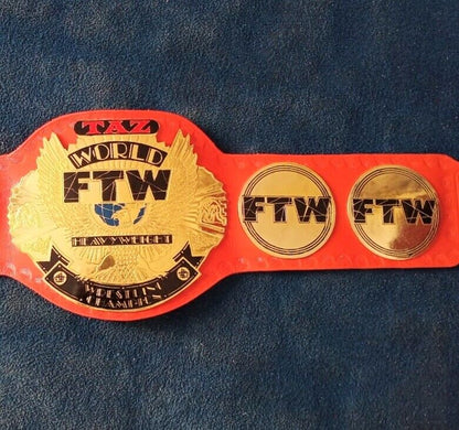 Taz Ftw Heavyweight Championship Wrestling Belt Leather Thick Plated Replica New