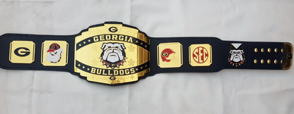 Georgia Bulldogs Championship Wrestling Brass 2mm Belt Adult