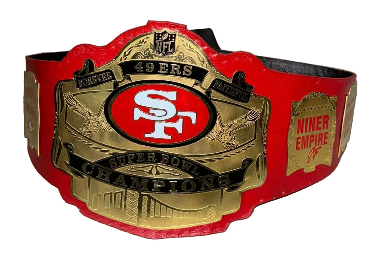 San Francisco SF 49ers Super Bowl NFL Championship Title Belt - WWF Belt
