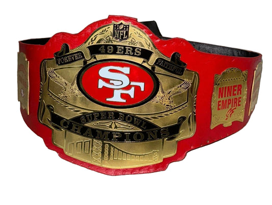 San Francisco SF 49ers Super Bowl NFL Championship Title Belt - WWF Belt