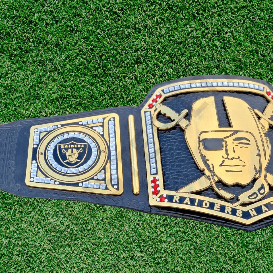 Super Bowl Las Vegas Raiders NFL Championship Title Belt - WWF Belt