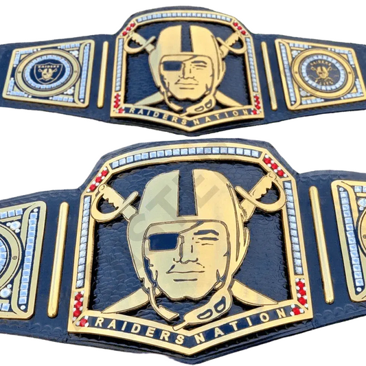 Super Bowl Las Vegas Raiders NFL Championship Title Belt - WWF Belt