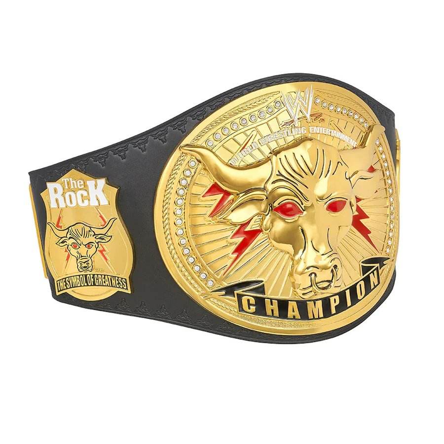 The Rock Brahma Bull Replica Championship Title Belt - WWF Belt