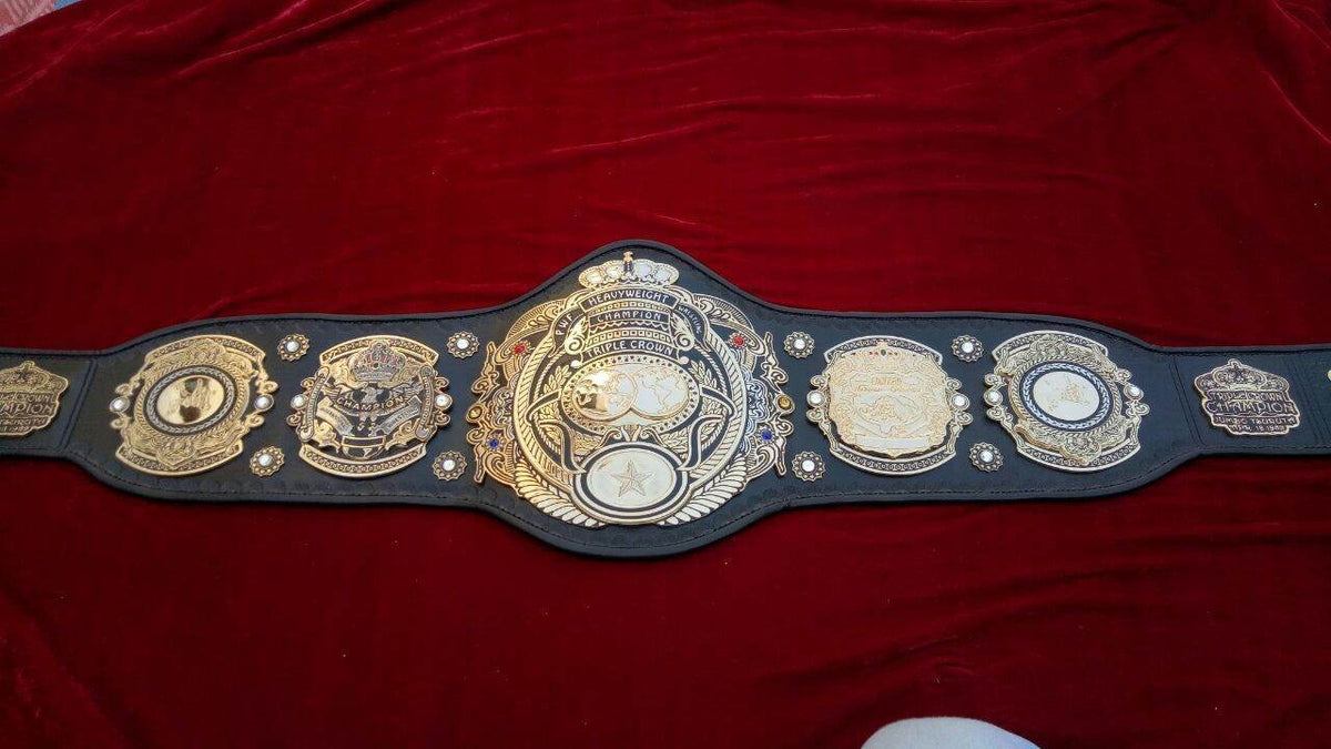 Triple Crown World Heavyweight Championship Leather Belt - WWF Belt