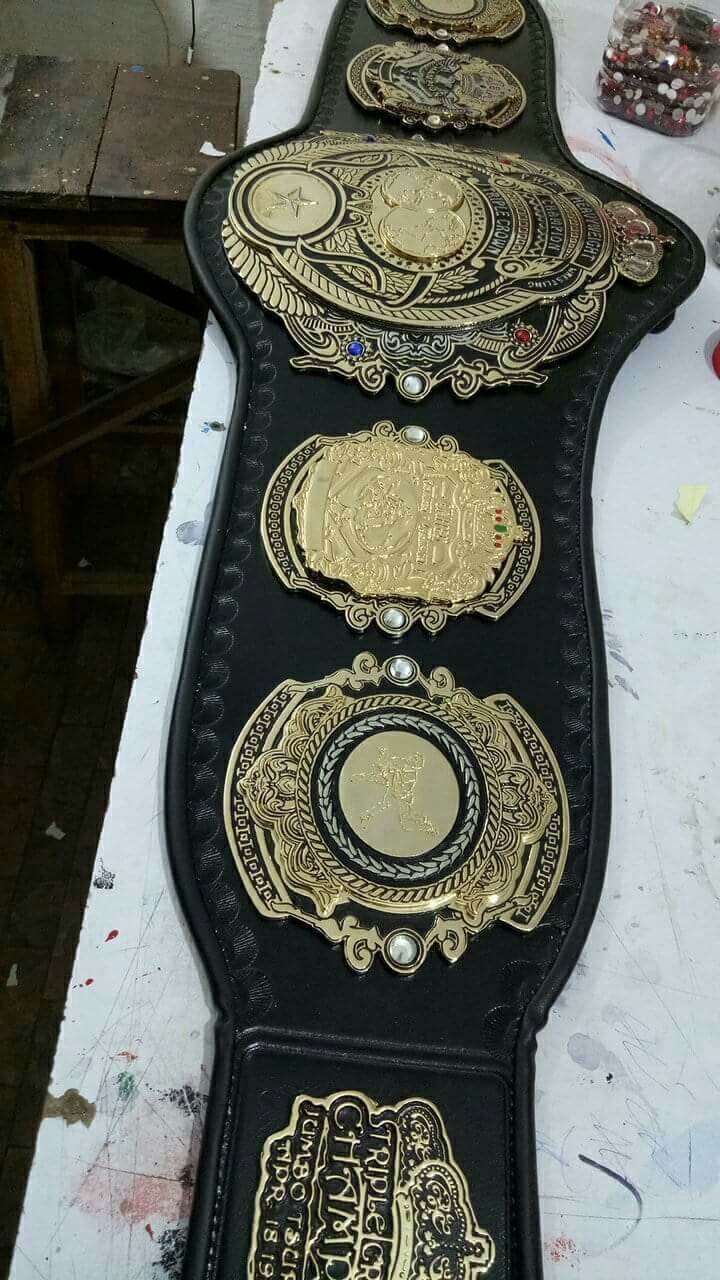 Triple Crown World Heavyweight Championship Leather Belt - WWF Belt