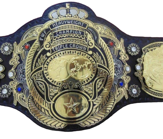 Triple Crown World Heavyweight Championship Leather Belt - WWF Belt