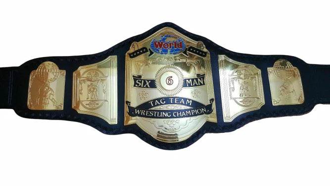 Wcw World 6 Six Man Tag Team Wrestling Championship Belt - WWF Belt