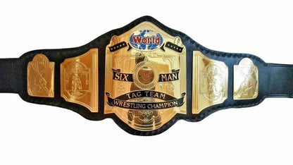 Wcw World 6 Six Man Tag Team Wrestling Championship Belt - WWF Belt