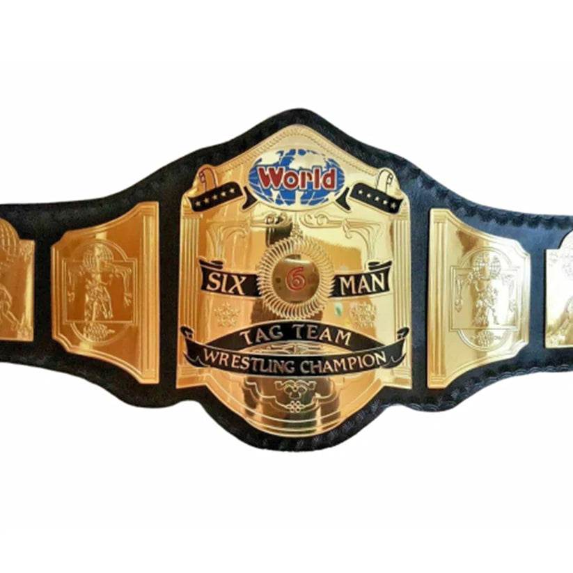 Wcw World 6 Six Man Tag Team Wrestling Championship Belt - WWF Belt