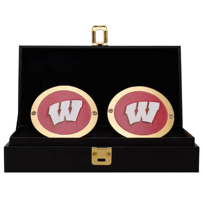Wisconsin Badgers Championship Replica Side Plate Box Set - WWF Belt