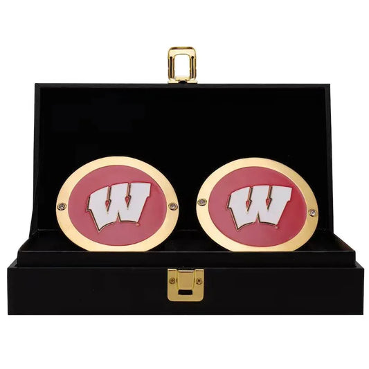 Wisconsin Badgers Championship Replica Side Plate Box Set - WWF Belt