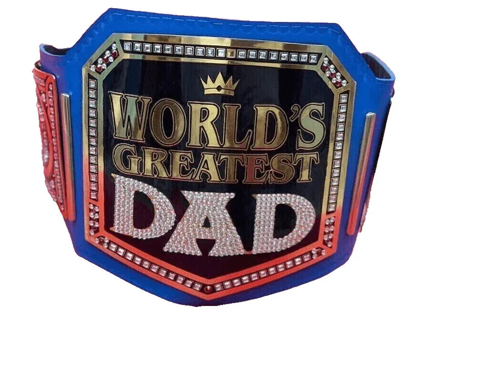 World Greatest Dad Championship Title Belt Replica - WWF Belt