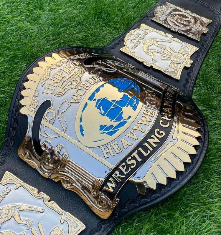 World Heavyweight Unified Wrestling Championship Title Belt - WWF Belt