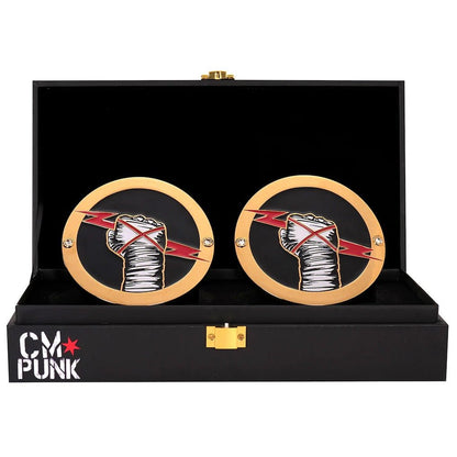 WWE CM Punk Replica Side Plate Box SetChampionship BeltWWF Belt