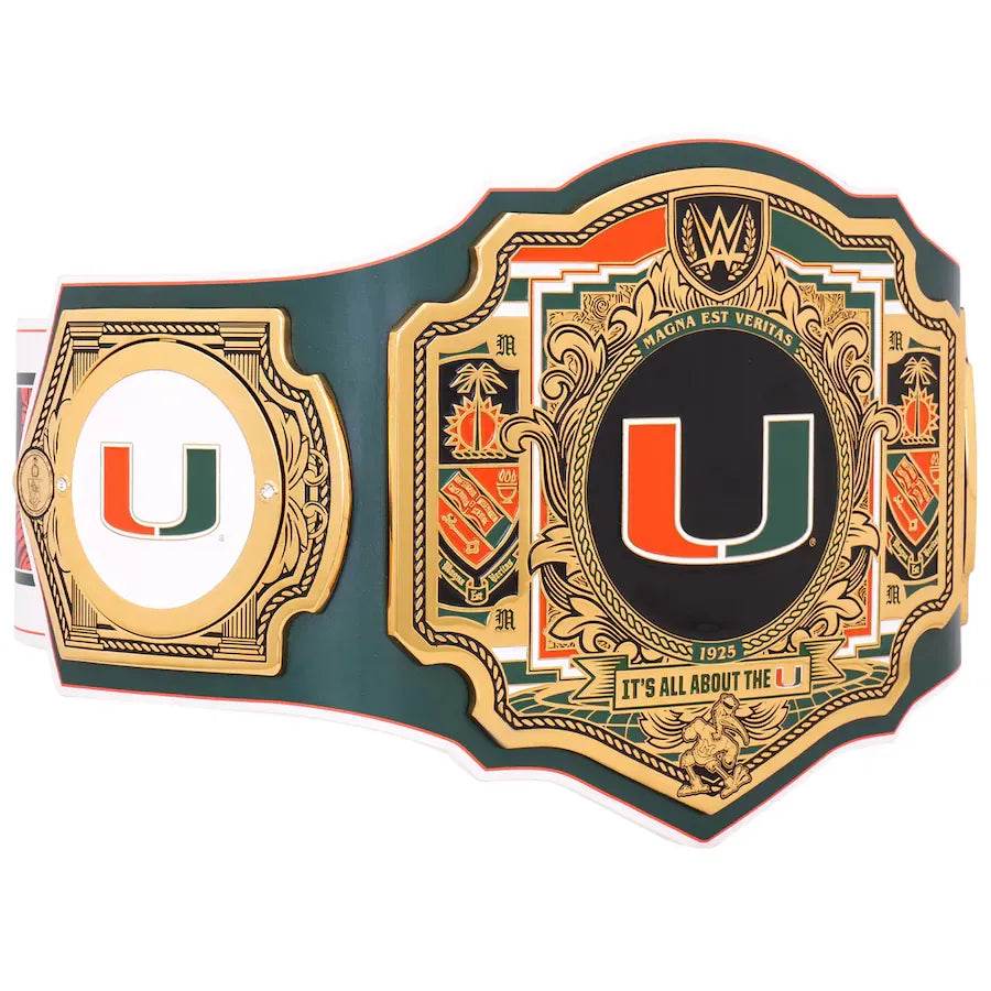 WWE Miami Hurricanes College Legacy Championship Title Belt - WWF Belt