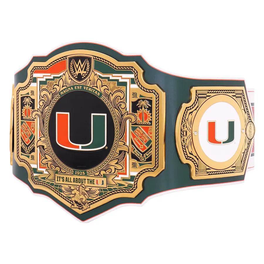 WWE Miami Hurricanes College Legacy Championship Title Belt - WWF Belt