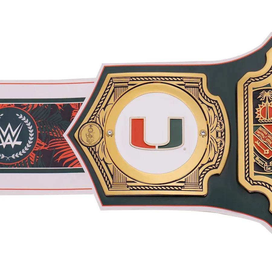 WWE Miami Hurricanes College Legacy Championship Title Belt - WWF Belt