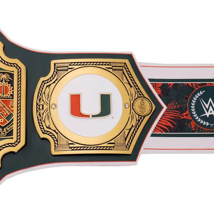WWE Miami Hurricanes College Legacy Championship Title Belt - WWF Belt