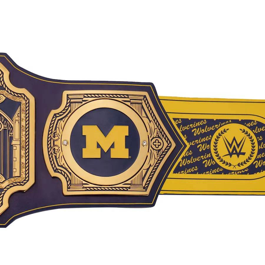 WWE Michigan Wolverines College Legacy Championship Title Belt - WWF Belt