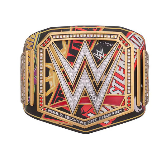 WWE Modern Era 40 Years Of WrestleMania Replica Title Belt - WWF Belt