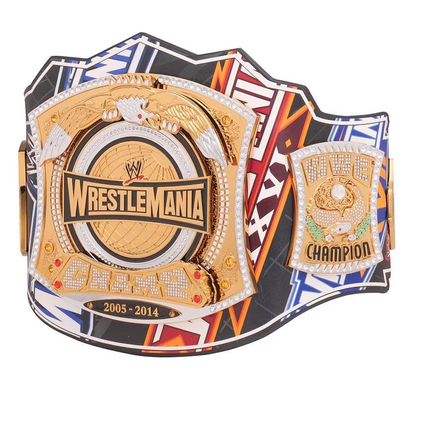 WWE Spinner 40 Years Of WrestleMania Replica Title Belt - WWF Belt