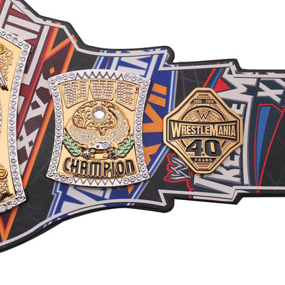 WWE Spinner 40 Years Of WrestleMania Replica Title Belt - WWF Belt