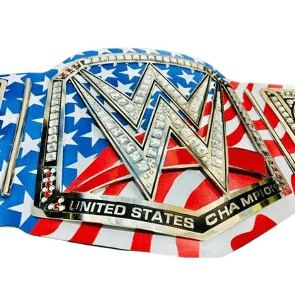 WWE United States USA Flag Printed Strap Championship Belt - WWF Belt