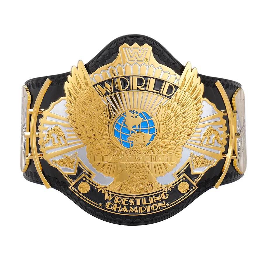 WWE Winged Eagle Dual Plated Championship Replica Title Belt - WWF Belt