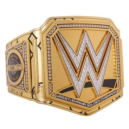 WWE WrestleMania 41 Golden Championship Replica Title Belt - WWF Belt