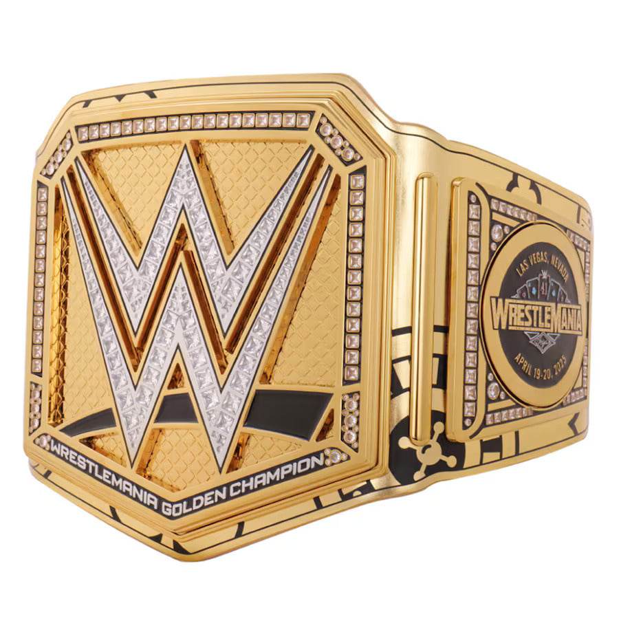 WWE WrestleMania 41 Golden Championship Replica Title Belt - WWF Belt