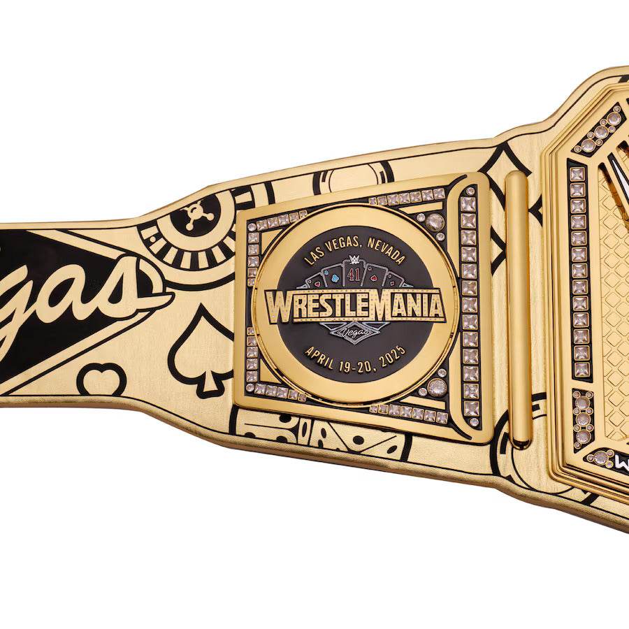 WWE WrestleMania 41 Golden Championship Replica Title Belt - WWF Belt