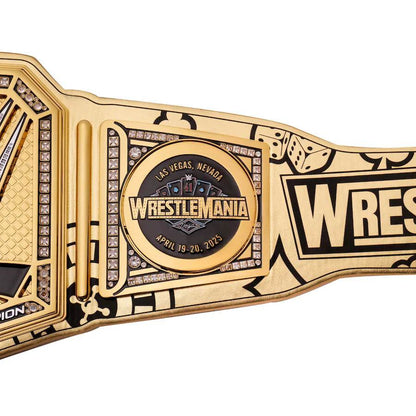 WWE WrestleMania 41 Golden Championship Replica Title Belt - WWF Belt