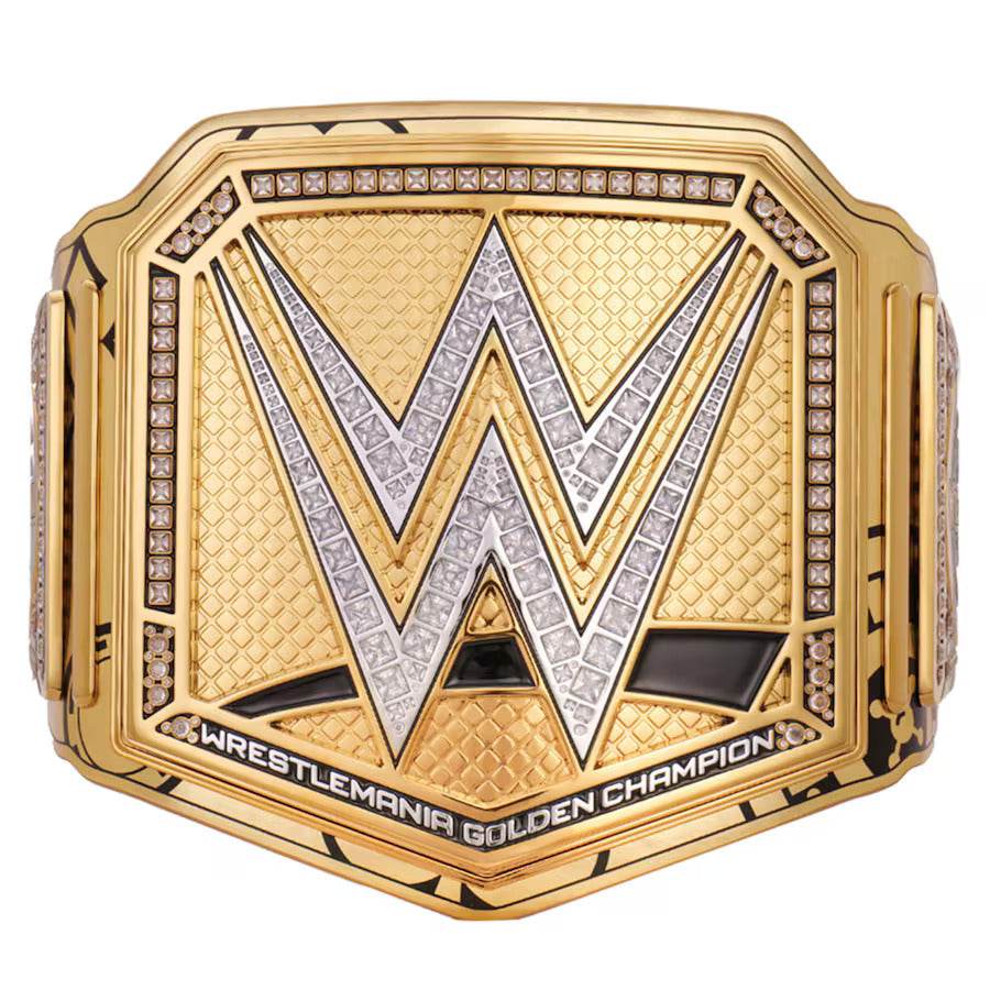 WWE WrestleMania 41 Golden Championship Replica Title Belt - WWF Belt