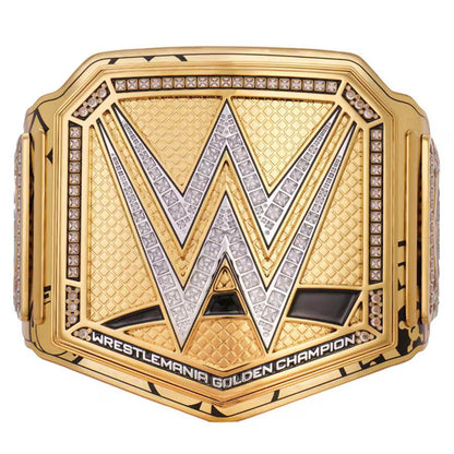 WWE WrestleMania 41 Golden Championship Replica Title Belt - WWF Belt