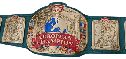 WWF European Championship Wrestling belt block logo 4mm zinc adult sizeChampionship BeltWWF Belt