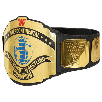 WWF Intercontinental Block Logo Championship Replica Title Belt - WWF Belt