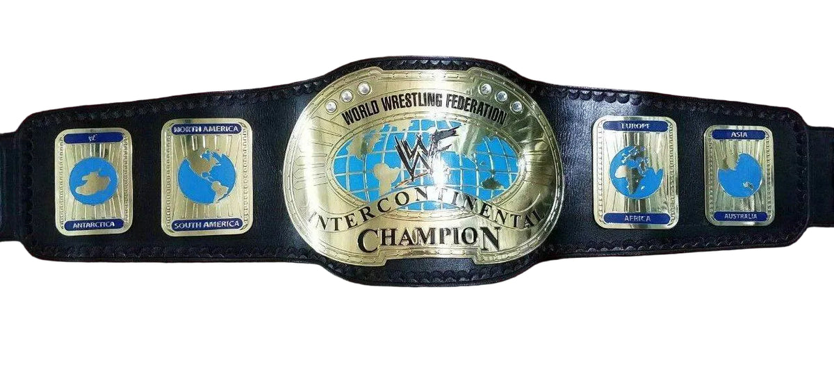 WWF Oval IC Intercontinental Championship Leather Belt - WWF Belt