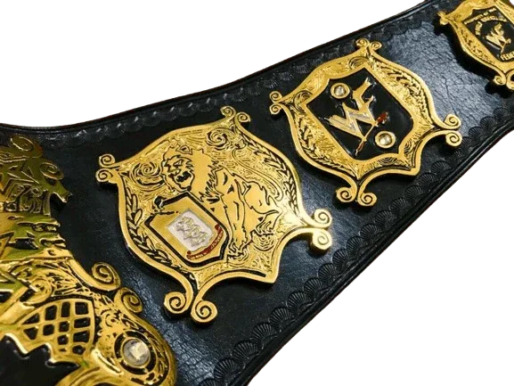 WWF Undisputed V1 Championship Belt in 4MM Zinc & 24KT Gold Plating - WWF Belt