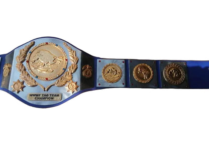 WWWF 82’ Tag Team Championship Old School Trophy Belt - WWF Belt