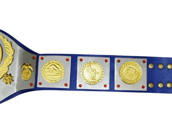 WWWF 82’ Tag Team Old School Championship Trophy Belt - WWF Belt
