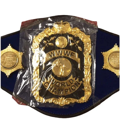 WWWF Bruno Sammartino Word Championship Wrestling Title Belt - WWF Belt