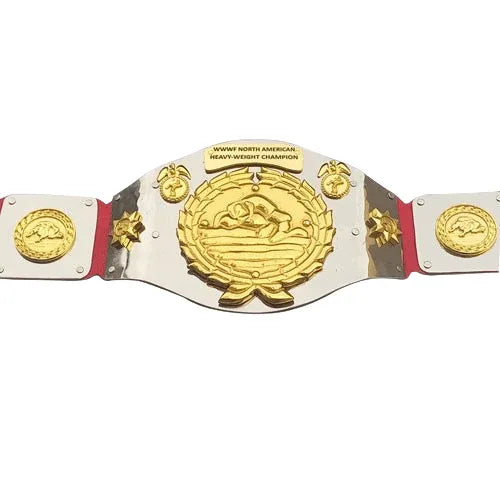 WWWF North American title Heavyweight Wrestling Champion Belt - WWF Belt