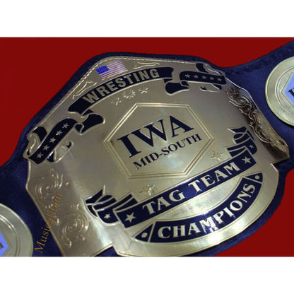 IWA Mid South Tag Team Wrestling Championship Replica Title Belt