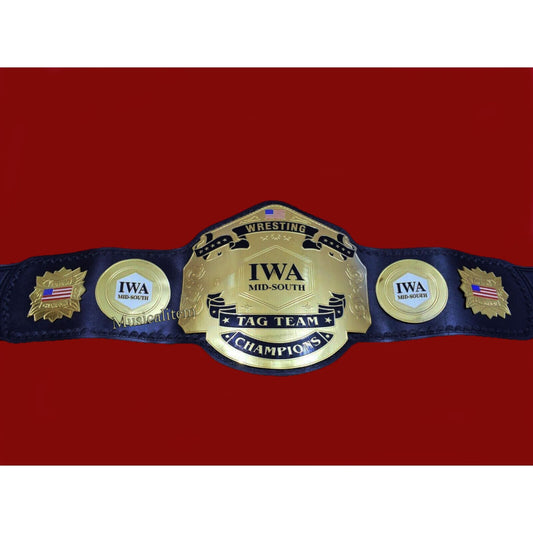 IWA Mid South Tag Team Wrestling Championship Replica Title Belt