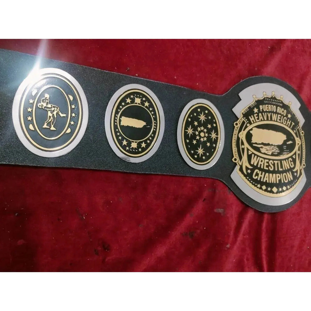 AWA Southern Heavyweight Dual Plated Championship Title Belt - WWF Belt